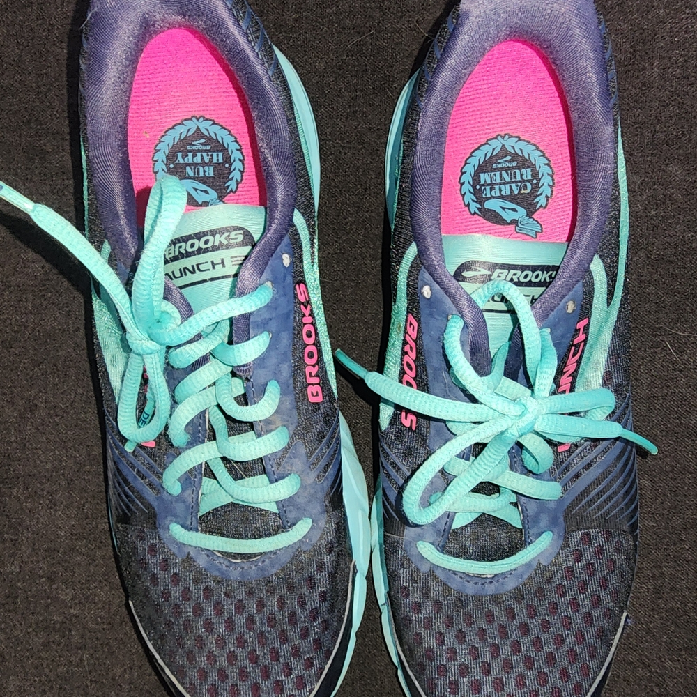 Brooks Women's Launch 3 Athletic Shoes - Navy and Teal